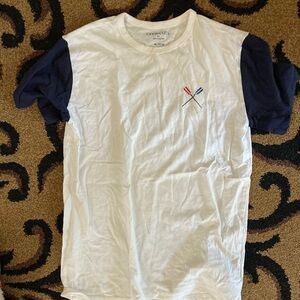 Crewcuts White and Navy Tee with Oars Design